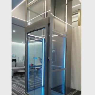 0.15m/s Advanced PLC Control Cabina de aço inoxidável elevador a parafuso