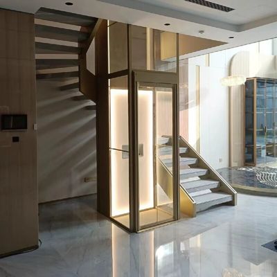 Elevador de passageiros hidráulico automático com cabine 304# e motor de 4,7 kW