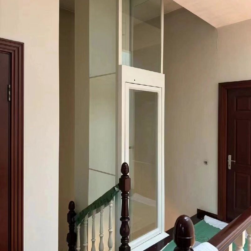 Elevador hidráulico sem buracos AC de fase única com portas automáticas e motor de 4,7 KW para 5Stop