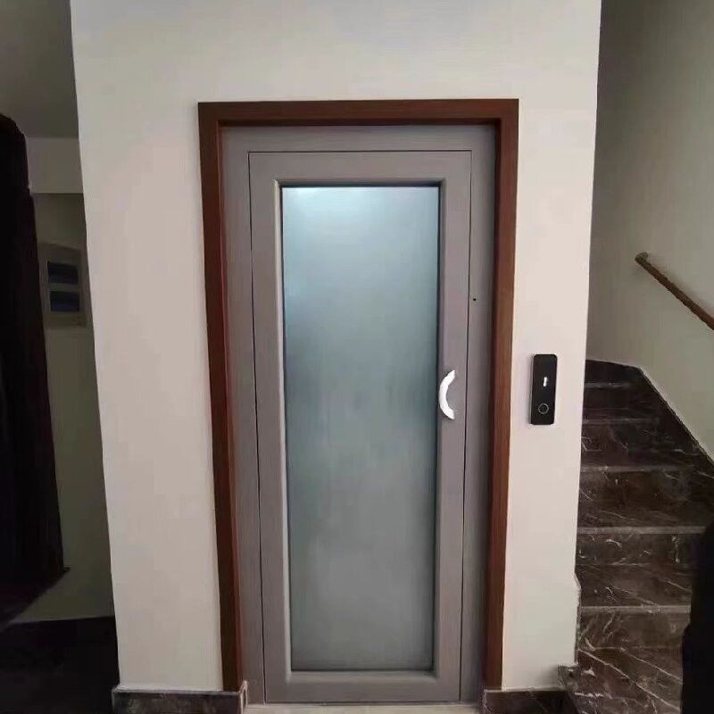 Elevadores residenciais de fase única AC Mrl automáticos com profundidade de poço de 0 m e porta do piso do convés