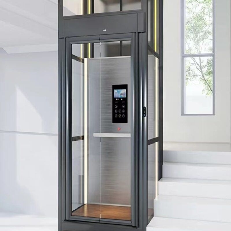 14.5m Altura máxima Elevador hidráulico para casa com 5 paragens e portas automáticas