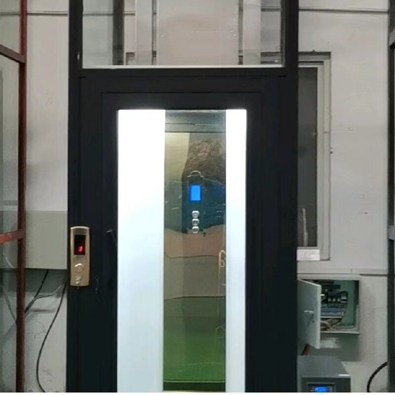 5 Paradas Elevadores de passageiros sem poços com cilindros de 2,9 m e parada de emergência de cabine inoxidável