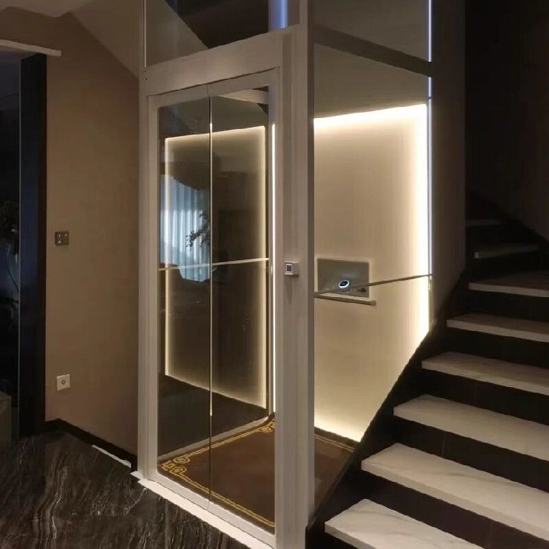 14.5 metros Altura máxima Elevador de casa AC de fase única com botão de parada de emergência
