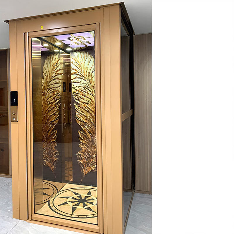 2.2 Elevadores hidráulicos de motor de kW com cabine de aço inoxidável e liga de alumínio