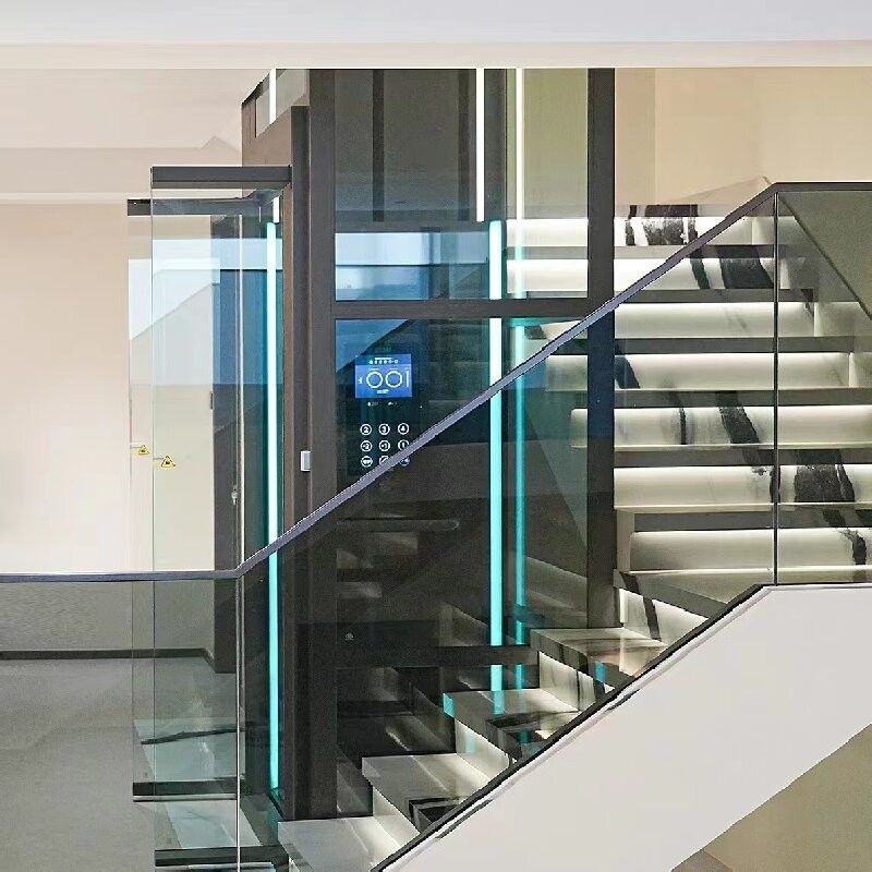 Até 30 m de altura de viagem Elevadores para residências com sensores de segurança e portas deslizantes automáticas