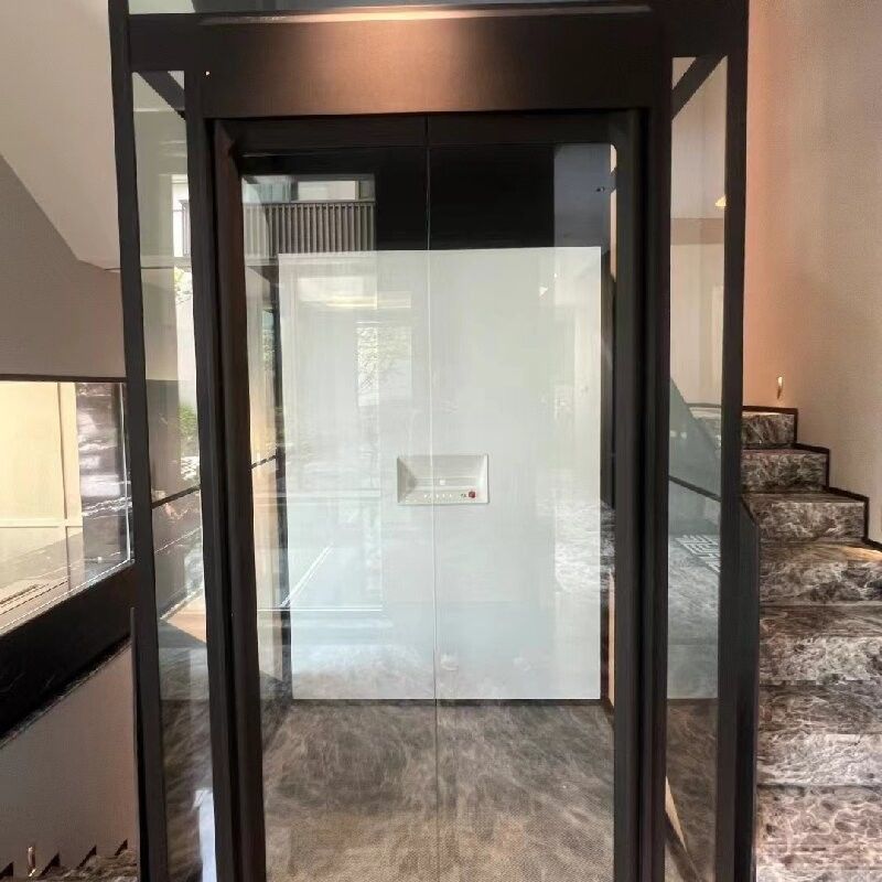 Elevador doméstico espaçoso e tranquilo com características avançadas de segurança