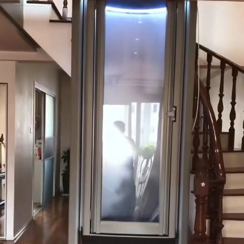 Elevador de cápsulas de vidro hidráulico baseado em microprocessador para 2 pessoas
