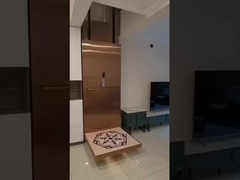 Elevador residencial de pequena dimensão com plataforma hidráulica velocidade 0,25 M/S